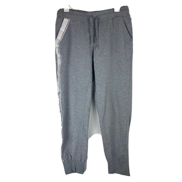 Fabletics Pants - Fabletics Womens Jogger Sweatpants Size S ? Gray White Stripe Elastic Waist